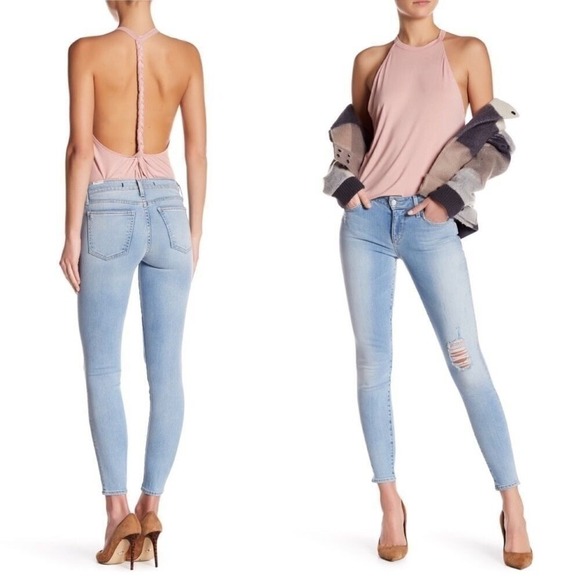 NWT Lovers + Friends Ricky Skinny Distressed Jeans Size 24 - Picture 2 of 6